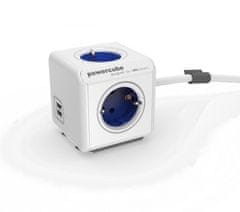 Allocacoc PowerCube Extended razdelilec, USB, moder