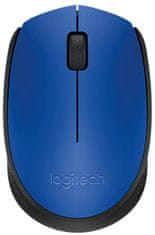 Logitech M171 Wireless optična miška, modra