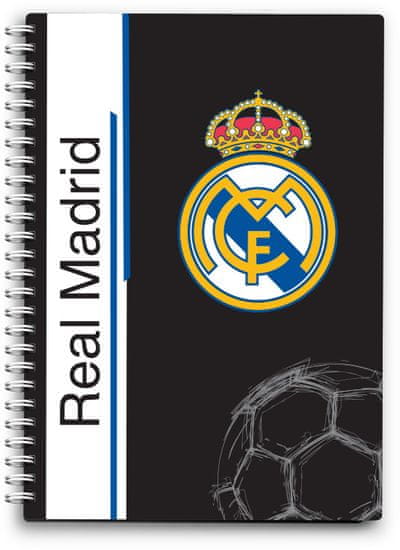 FC Real Madrid beležka s spiralo, 80-listna, 80 g papir