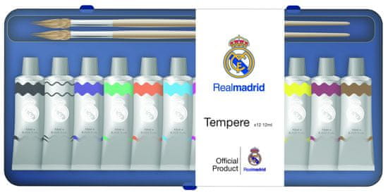 FC Real Madrid tempera barvice 10 ml, 12 kosov