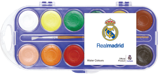 FC Real Madrid vodene barvice 28ml, 12 kosov
