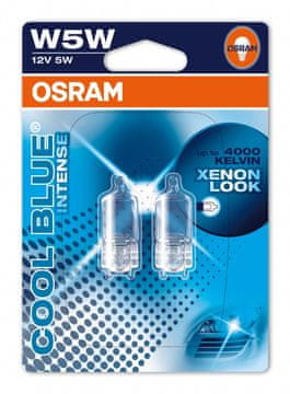 Osram par žarnic 12V 5W W2, 1X9, 5D HCBI