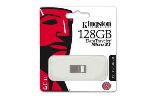 Kingston USB ključ Micro 3.1, 128 GB, b100/p15 MBs (DTMC3/128GB)