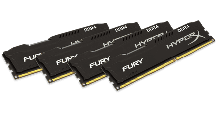 Kingston pomnilnik HyperX Fury 64GB (4x16GB) CL14 2133 MHz (HX421C14FBK4/64)