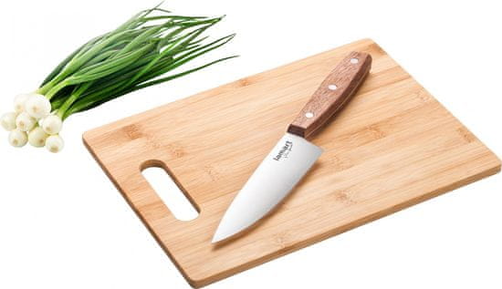 Lamart Bambusova rezalna deska in nož, 30x22 cm LT2059