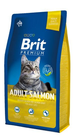 Brit hrana za mačke Premium Cat Adult Salmon, 8 kg
