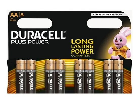 Duracell alkalne baterije Plus Power MN1500B8 AA, 8 kosov
