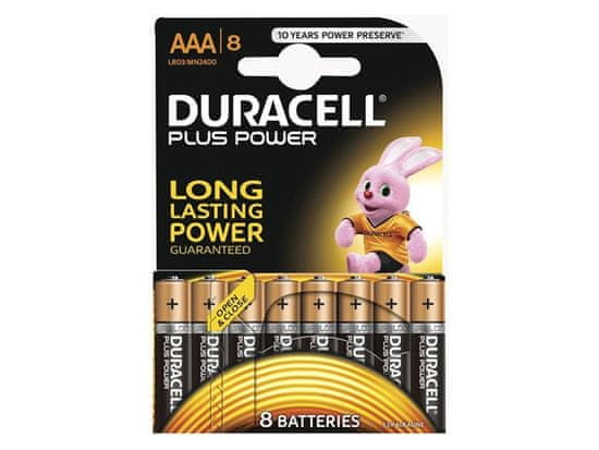 Duracell alkalne baterije Plus Power MN2400B8 AAA, 8 kosov