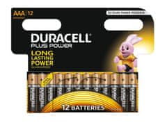 Duracell alkalne baterije Plus Power MN2400B12 AAA, 12 kosov
