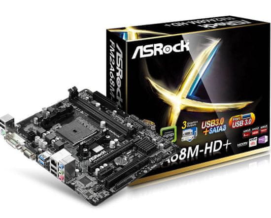 ASRock matična plošča FM2A68M-HD+, FM2+, ATX - odprta embalaža