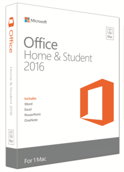 Microsoft Office Mac Home & Student 2016, FPP, angleški