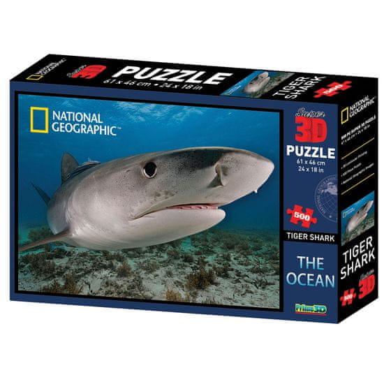 National Geographic 3D sestavljanka Morski pes, 500 kosov, 61x46 cm