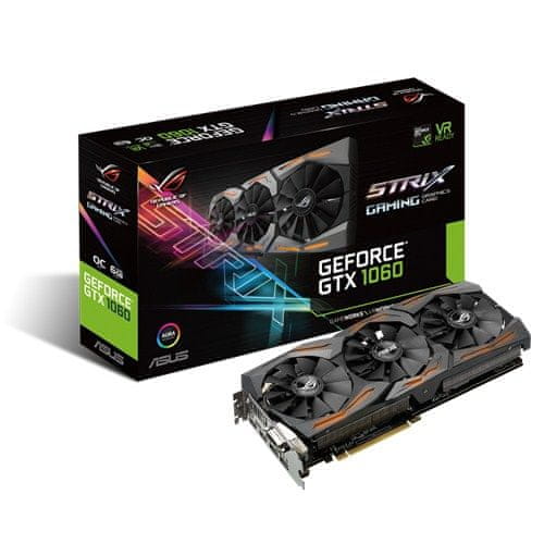 ASUS grafična kartica GTX 1060, 6GB GDDR5, PCI-E 3.0 (STRIX-GTX1060-6G-GAMING)