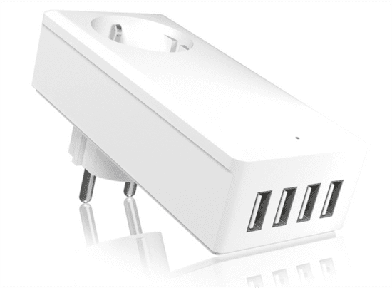 IcyBox hišni polnilnik za pametne telefone/tablice IB-CH404 4x USB