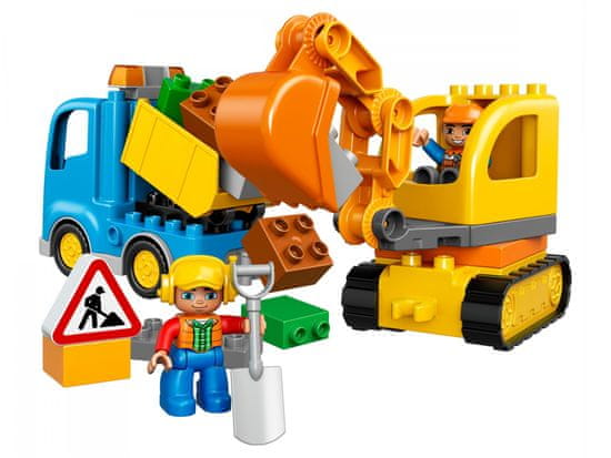 LEGO DUPLO 10812 Tovornjak in bager - Odprta embalaža