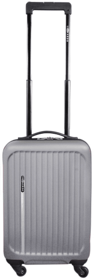 Leonardo kabinski kovček Trolley Premium, srebrn - Odprta embalaža