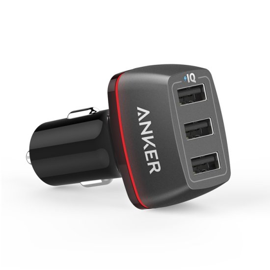 Anker avto polnilnik PowerDrive+ 3, 3-Port USB, PowerIQ, VoltageBoost