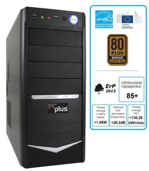 PCplus namizni računalnik Family G3260 Pentium/4/120SSD/Win10 + 1-letna licenca Office 365 Personal