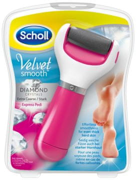 Scholl brusilnik za pete Velvet Smooth Diamond Crystals, roza