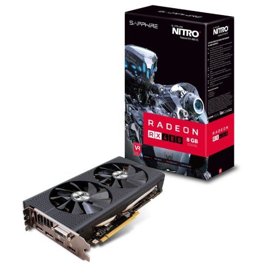 Sapphire grafična kartica Nitro Radeon RX 480 OC 8GB GDDR5 (11260-01-20G) lite
