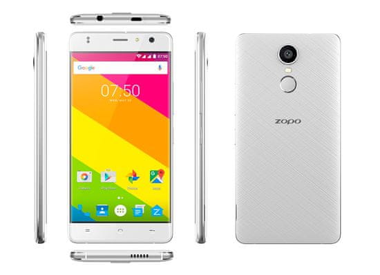 Zopo pametni telefon Color F5, 5,0'', 4G LTE, bel + zaščitno steklo