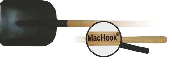 J.A.D. TOOLS MacHook črna lopata z lesenim ročajem
