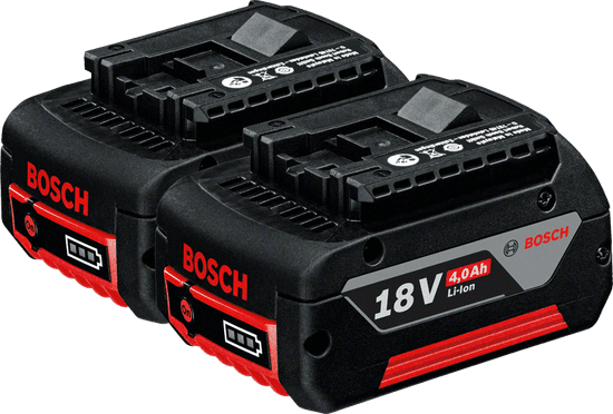 Bosch komplet 2 x akumulatorska baterija GBA 18 V 4,0 Ah M-C (1600Z00042)
