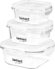 Lamart Set 3 kos kvadratnih posod AIR LT6012