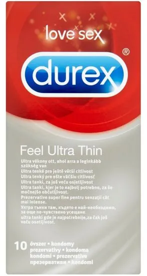 Durex kondomi Feel Ultra Thin, 10 kosov