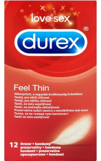 Durex kondomi Feel Thin, 12 kosov