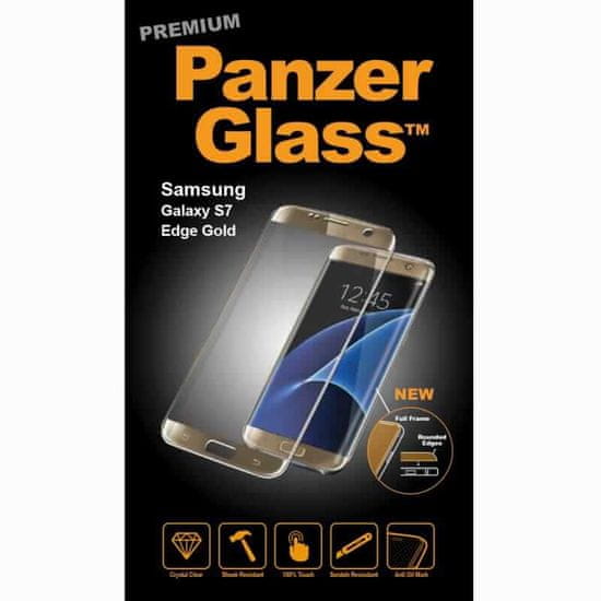 PanzerGlass premium zaščitno steklo Samsung Galaxy S7 Edge, zlato