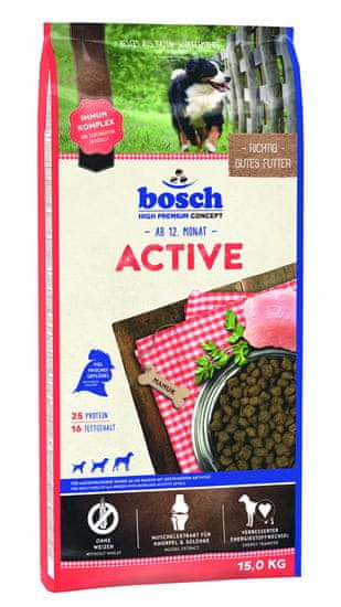 Bosch hrana za aktivne odrasle pse Active, 15 kg (nova receptura)