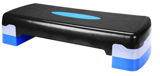 Avenio telovadna klop za aerobiko/step, 10-15 cm, modro-črna
