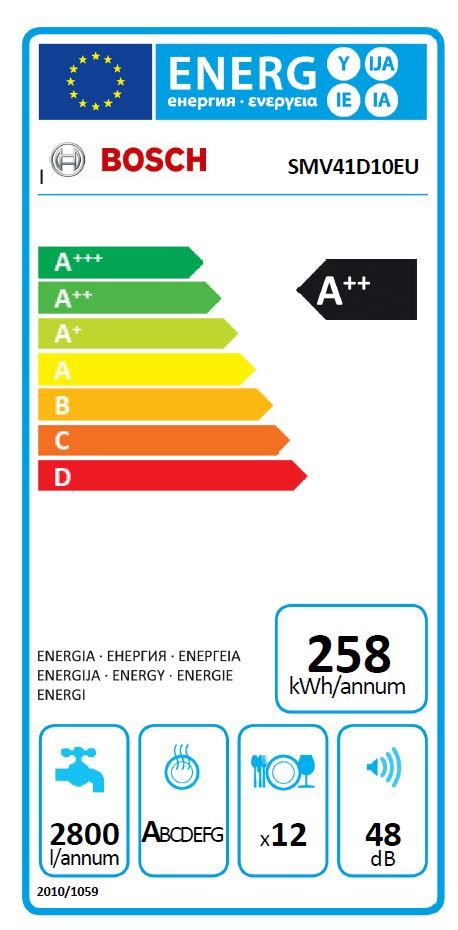 Bosch SMV41D10EU vgradni pomivalni stroj