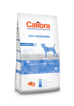 Calibra hrana za odrasle pse srednjih pasem Hypoallergenic, s piščancem in rižem, 14 kg