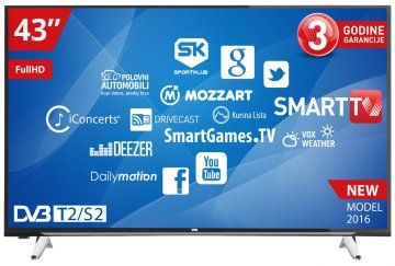 VOX electronics LCD TV sprejemnik 43YSD650 SMART + nosilec