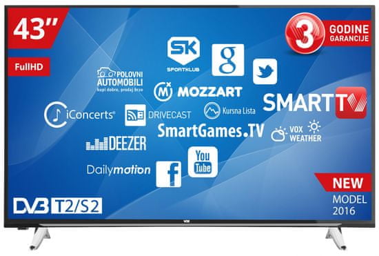 VOX electronics LCD TV sprejemnik 55YSD750 SMART + nosilec