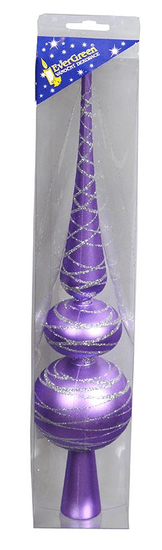 EverGreen Špica za božično jelko vijolična, srebrn dodatek