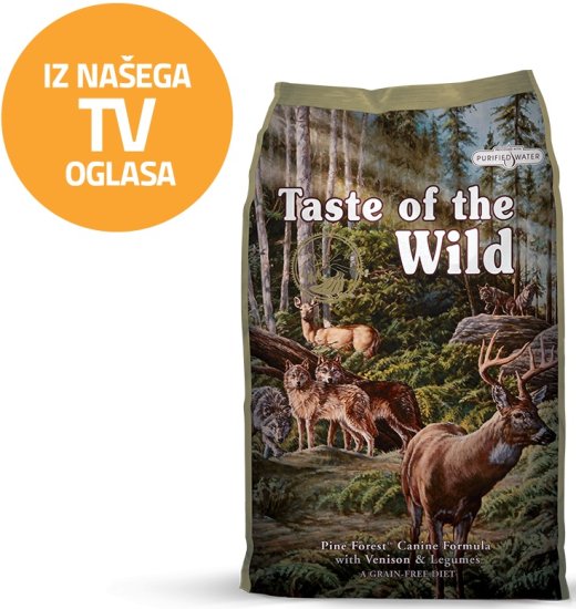 Taste of the Wild hrana za pse Pine Forest 13 kg Po kodovana
