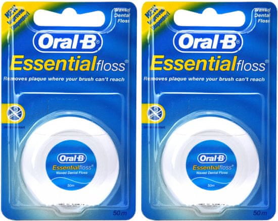 Oral-B zobna nitka Essential Floss, 2 x 50 m