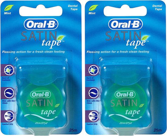 Oral-B zobni trak Satin Tape Mint, 2 x 25 m