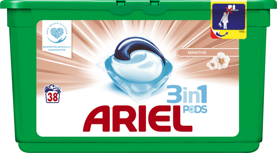 Ariel pralni gel Sensitive, 38 kapsul