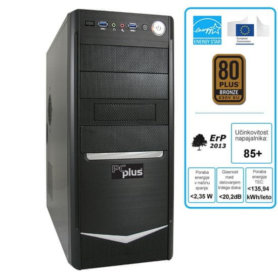 PCplus namizni računalnik Storm i5-6500 8GB 240GB SSD GT730 Windows 10 Pro