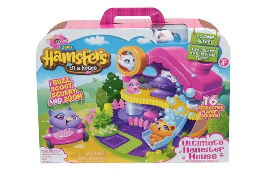 Zuru Hamster hrček in igralna hiška set na baterije 30298