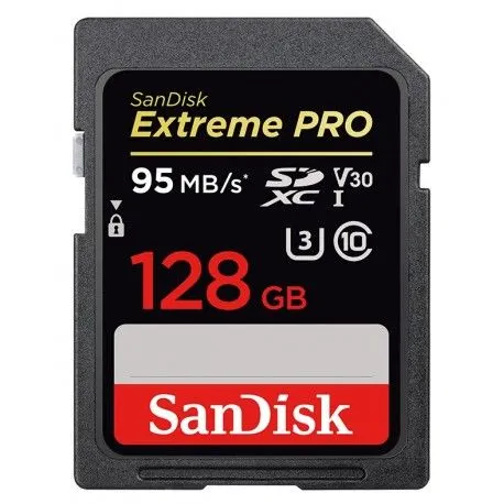SanDisk spominska kartica Extreme PRO, 128 GB, SDXC, UHS-I U3 Class10