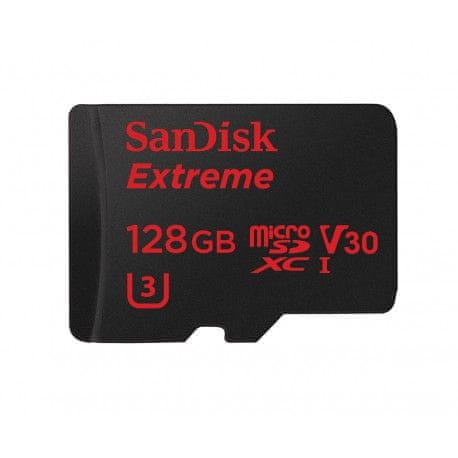 SanDisk spominska kartica MicroSDHC Extreme, 128 GB