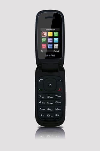 Beafon GSM telefon C200 Flip DS, črn - Odprta embalaža