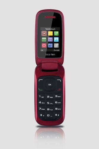 Beafon GSM telefon C200 Flip DS, rdeč
