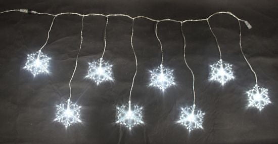Noel LED veriga s snežinkami, topla bela, 1 m