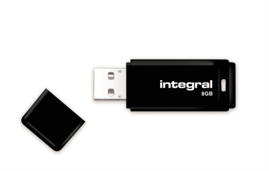 Integral USB ključek 2.0 Black, 8 GB